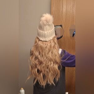 Hat w/ Blonde Hair Attached